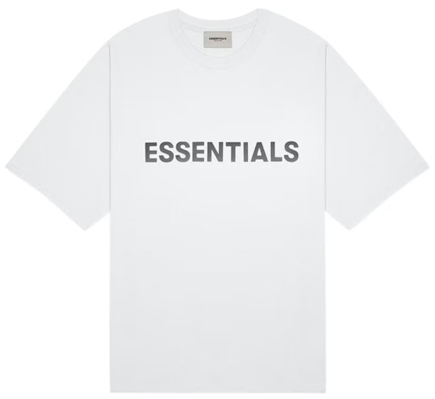 Fear of God Essentials Boxy T-Shirt Applique Logo White AMERICAN DREAM