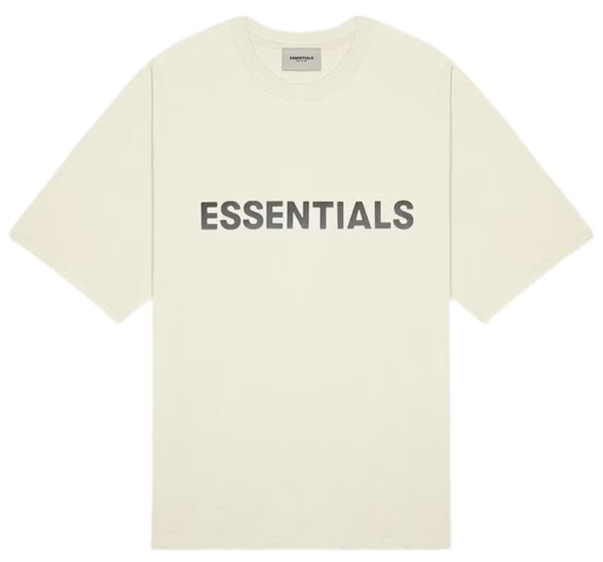 Fear of God Essentials Boxy T-Shirt Applique Logo Buttercream PALISADES