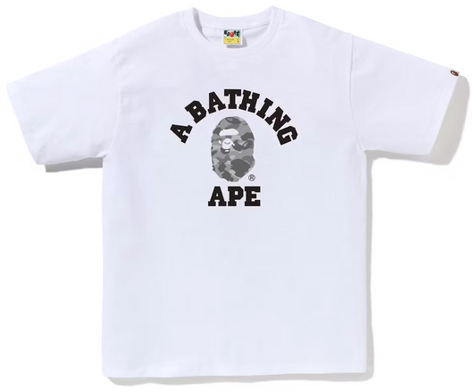 BAPE Honeycomb Camo College Tee White/Grey PALISADES