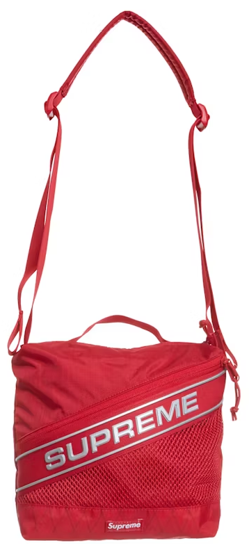 Supreme Logo Shoulder Bag Red PALISADES
