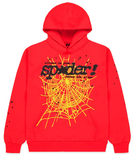 Sp5der P*NK V2 Hoodie Red AMERICAN DREAM