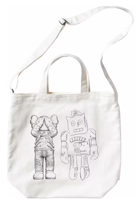 KAWS x Uniqlo Warhol 2Way Tote Bag White PALISADES