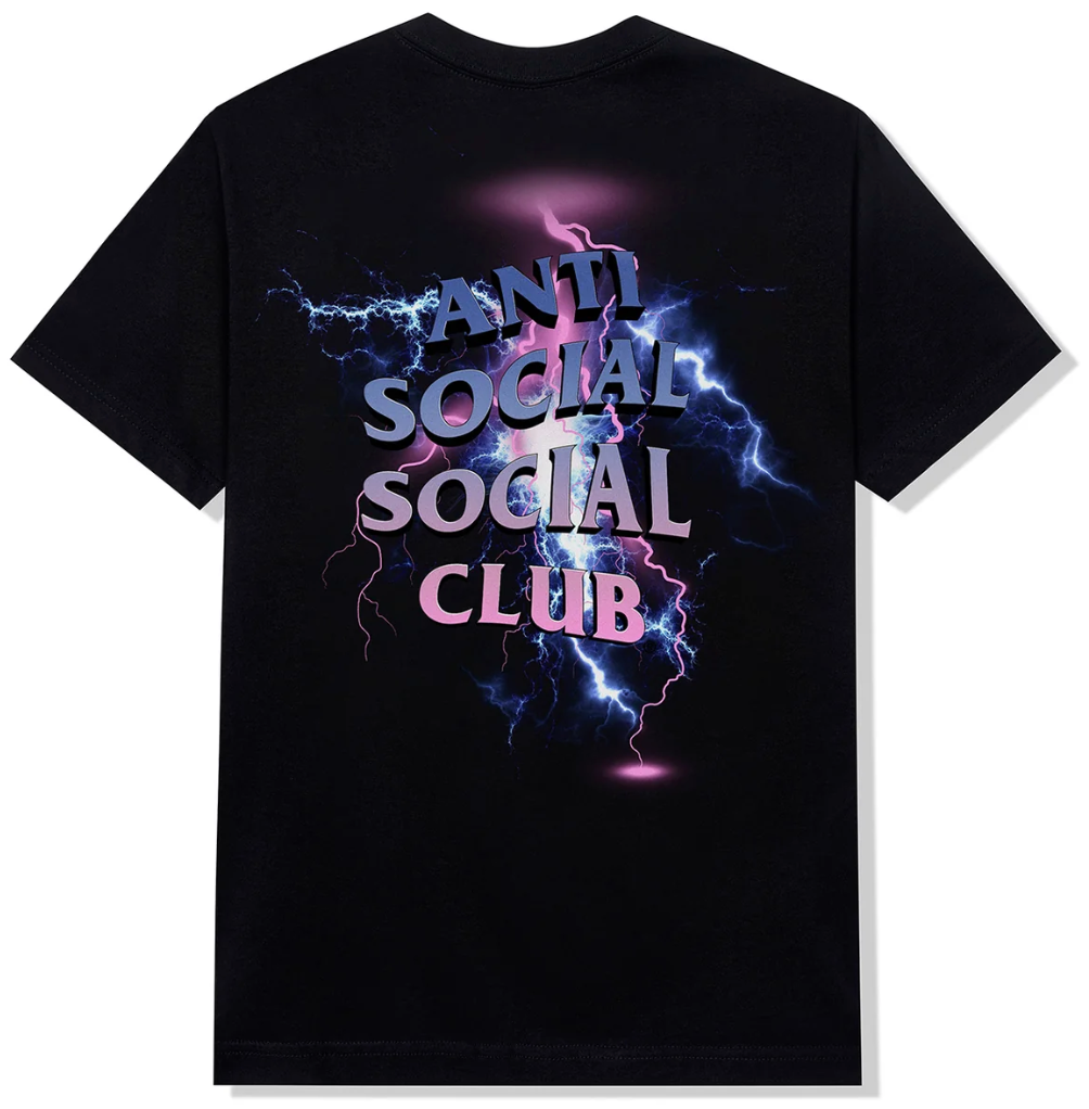 Anti Social Social Club Bolt From The Blue Tee Black PALISADES