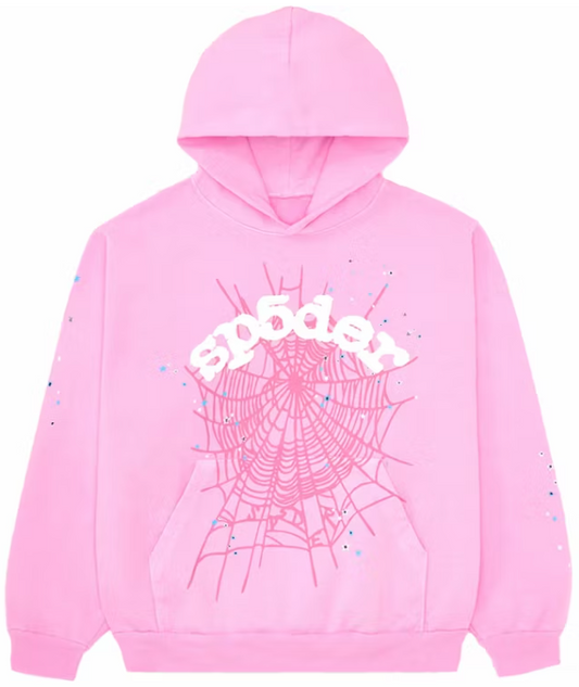 Sp5der OG Web Hoodie Pink PALISADES