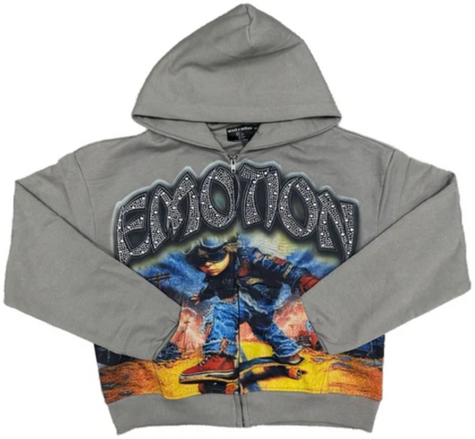 Mixed Emotion Last Ride’ Rhinestone Hoodie PALISADES