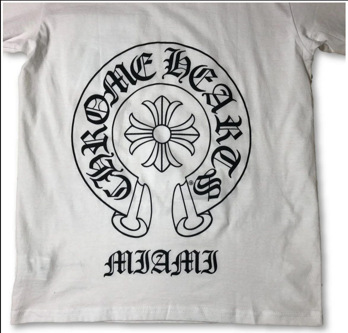 CHROME HEARTS WHITE HORSESHOE MIAMI EXCLUSIVE TEE PALISADES