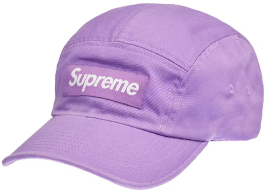 Supreme Washed Chino Twill Camp Cap Cap (SS22) Light Purple PALISADES