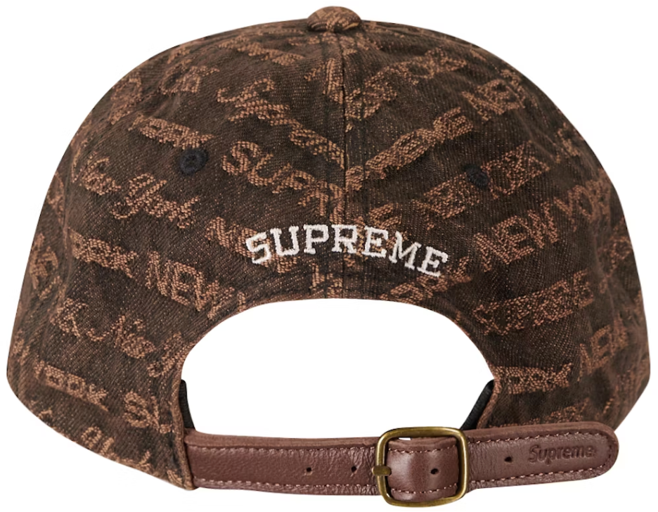 Supreme Multi Type Jacquard Denim 6-Panel Brown PALISADES