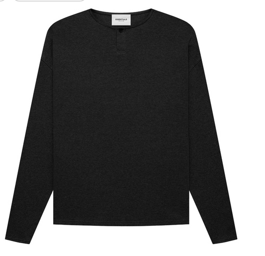 Fear of God Essentials Thermal L/S Henley Black PALISADES
