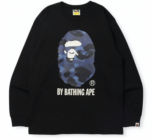 BAPE Color Camo By Bathing Ape (Online Exclusive) L/S Tee (FW21) Black/Navy