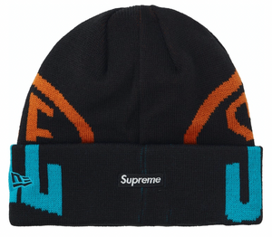 Supreme New Era 2-Tone Logo Beanie Black PALISADES – Levitate