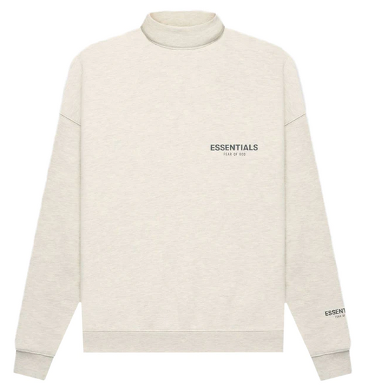Fear of God Essentials Core Collection Pullover Mockneck Light Heather Oatmeal AMERICAN DREAM