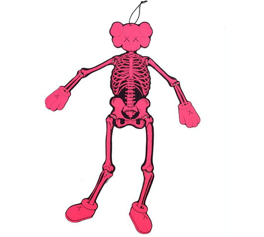 KAWS Skeleton Board Cutout Ornament Pink RIDGE HILL