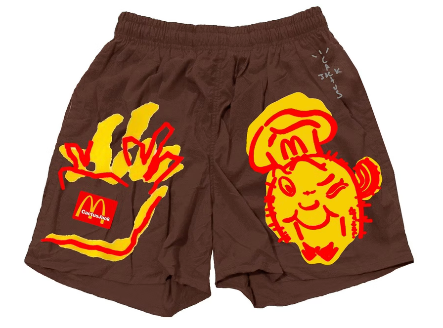 Travis Scott x McDonald's Illustration II Shorts Brown