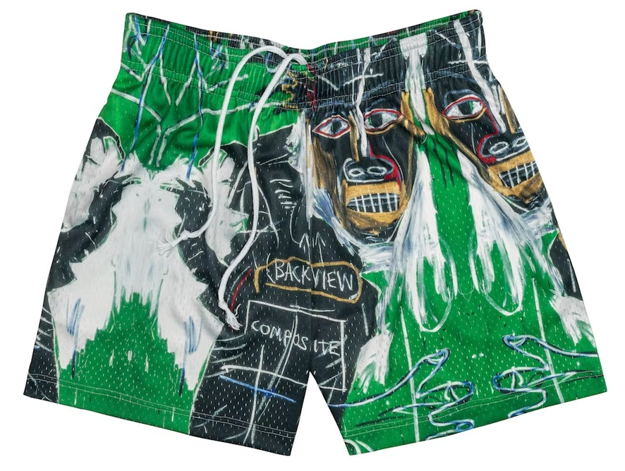 Bravest Studios Basquiat Portrait Shorts Green PALISADES