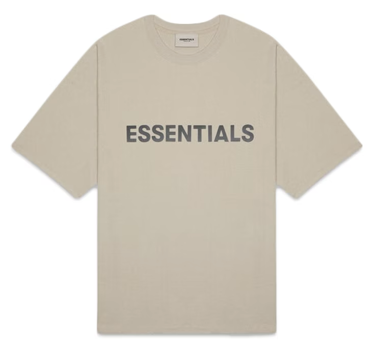Fear of God Essentials Boxy T-Shirt Applique Logo Olive/Khaki RIDGE HILL