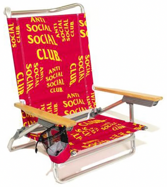 Anti Social Social Club Out Of Office Beach Chair Pink/Yellow PALISADES