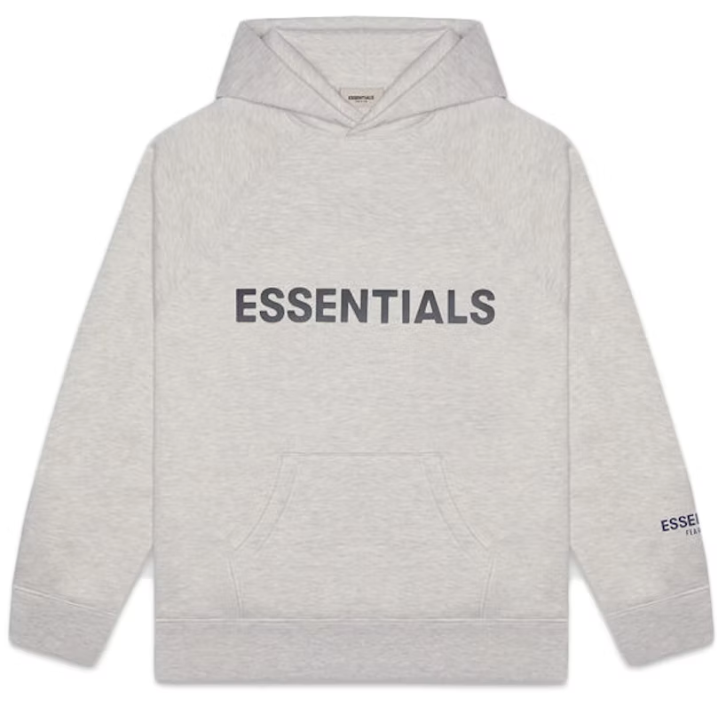 Fear of God Essentials Pullover Hoodie Applique Logo Heather Oatmeal PALISADES