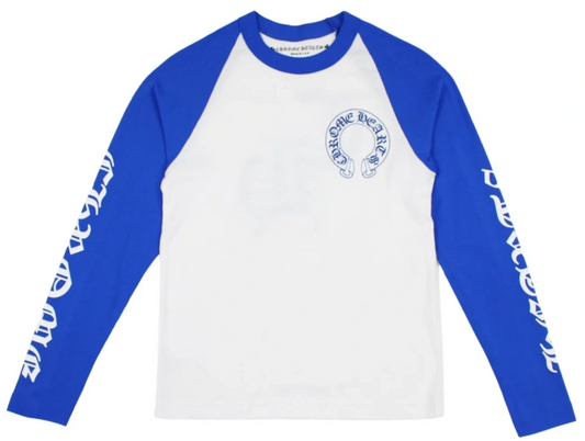 Chrome Hearts CH Baseball Shirt White/Blue